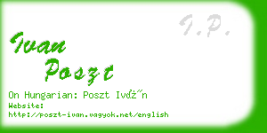 ivan poszt business card